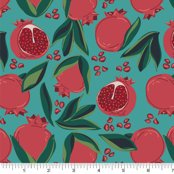 Phoebe Fabrics - Bright Poms PH0470 - Pomegranate Splash