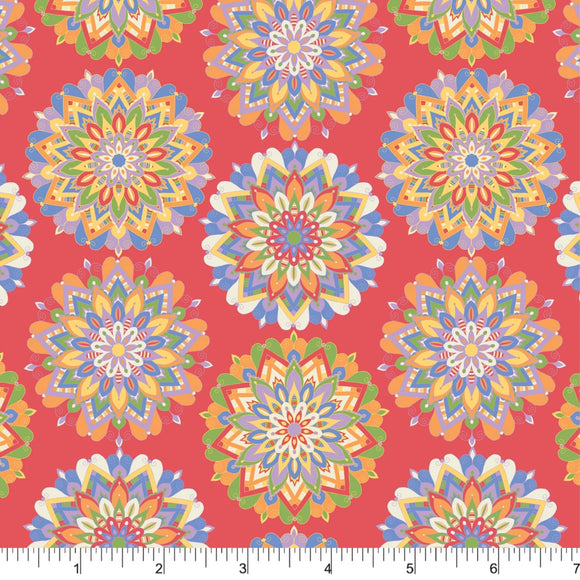 Phoebe Fabrics - Colourfully Calm PH0437 - Mandala Blooms