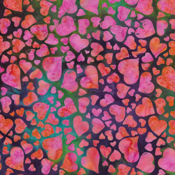 Sweet Hearts by Kathy Engel for Marlous Carter of Marlous Designs for ISLAND BATIK