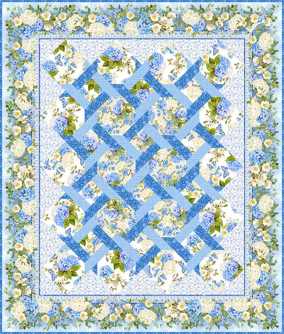 Periwinkle Spring Garden Twist Quilt Pattern PSGTPATT