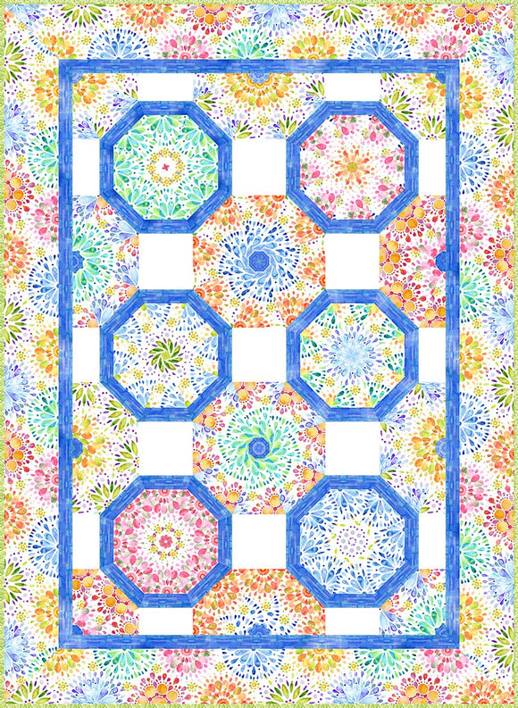 Summer Breeze Kaleidoscope Quilt Pattern SBKPATT